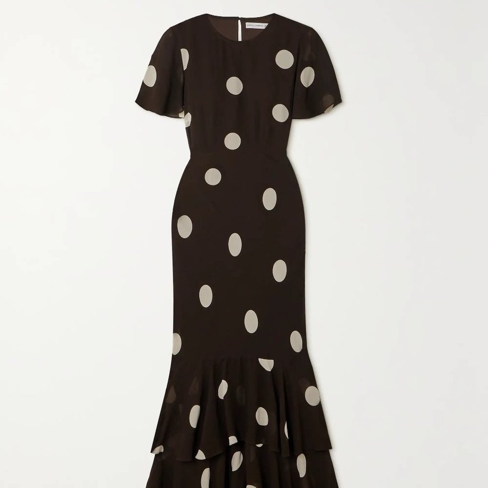 Faithfull The Brand Esperanza ruffled polka-dot georgette maxi dress